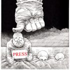 کاریکاتور (۸۹): دستگیری خبرنگاران در تهران