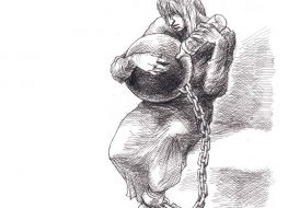 کاریکاتور (۱۲۰): برای نرگس محمدی مادر زندانی و رنج‌هایش در زندان