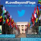 طوفان‌های توییتری کاربران ایرانی در نکوهش آتش زدن پرچم کشورها و تشویق دوستی میان ملت‌ها