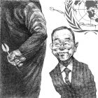 کاریکاتور(۱۸): بان کی مون در تهران
