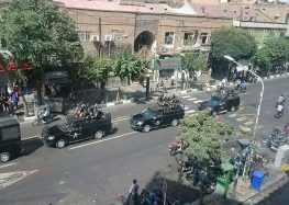دخالت پلیس و پرتاب اشک‌آور در راهپیمایی اعتراضی بازاریان تهران