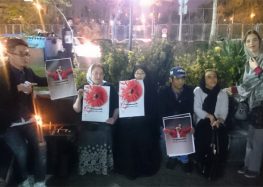 جلوگیری پلیس از تجمع مردمی در ابراز همدردی با خانواده ستایش قریشی در جلوی سفارت افغانستان