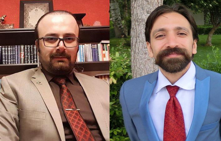 فرخ فروزان(سمت راست) و پیام درفشان(سمت چپ) وکلای بازداشتی