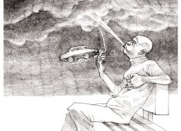 کاریکاتور (۷۴): آلودگی هوا و حیات شهروندان