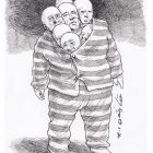 کاریکاتور (۱۱۴): پذیرش زندانی دو برابر ظرفیت زندان‌ها